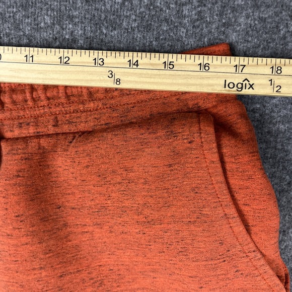 Nike Tech Fleece Shorts Mens L  Orange Drawstring Logo Long Zip Pocket Athletic - Picture 10 of 16